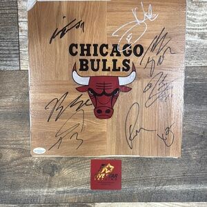 Chicago Bulls Signed Wood Panel